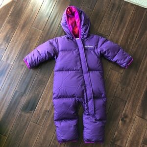 Columbia Infants Down Bunting, size 12-18 months